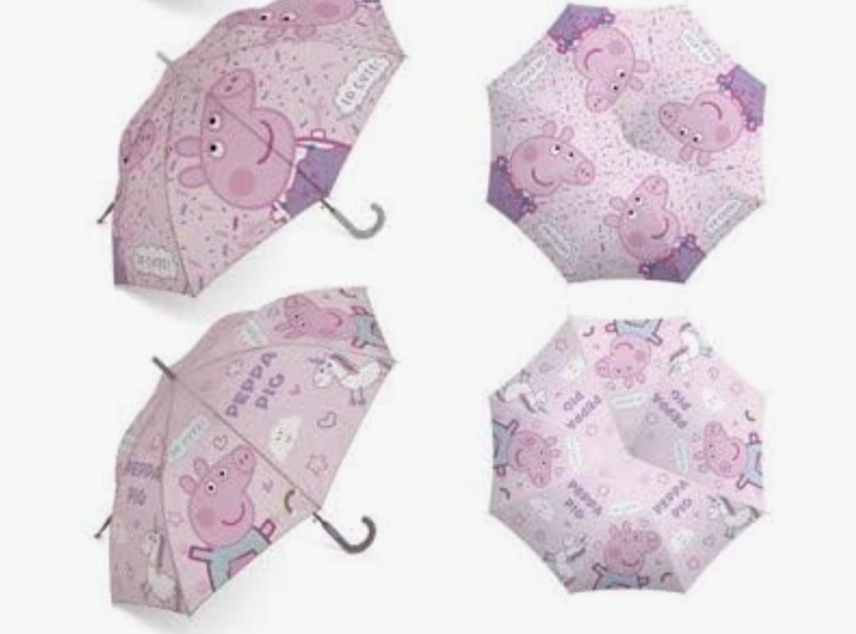 Sombrilla de Peppa Pig gris