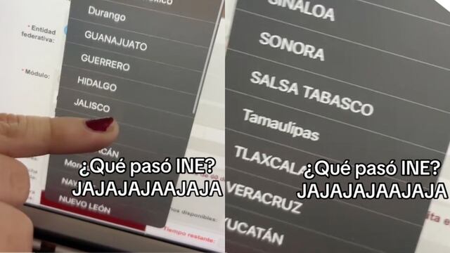 TikTok exhibe qué pasa si buscas Tabasco en la página del INE