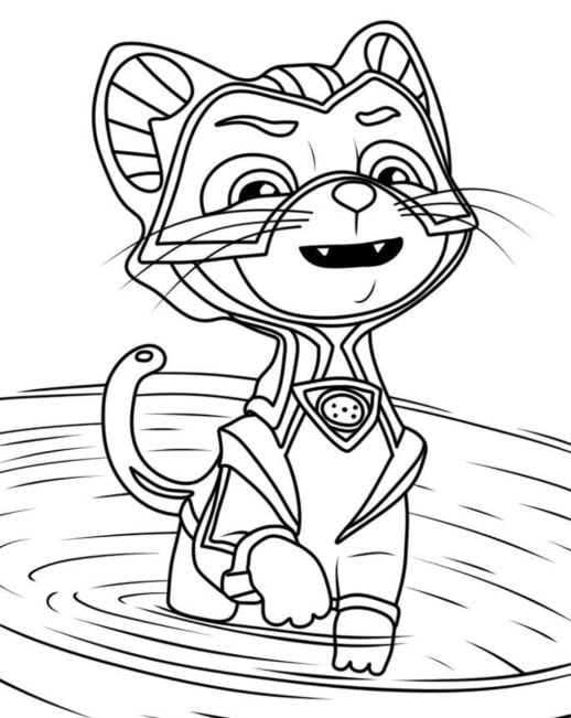 Dibujo de Shade de Cat Pack por el Día del Gato para colorear
