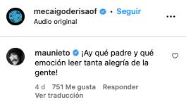 Mau Nieto responde a críticas por su integración a Me caigo de risa