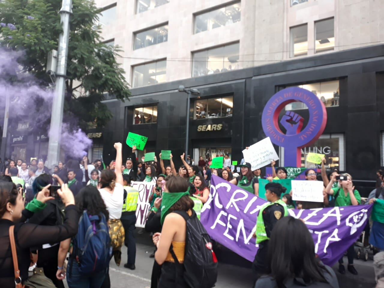 Marcha aborto en México 2019.