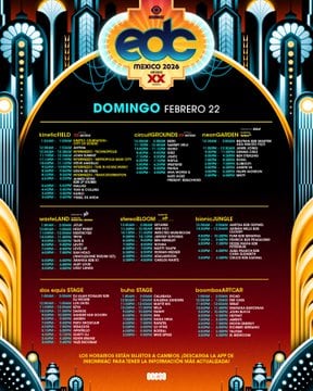 Horarios por día de EDC México 2026: lo que debes saber