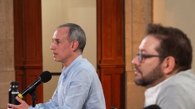 Conferencia en Palacio Nacional.