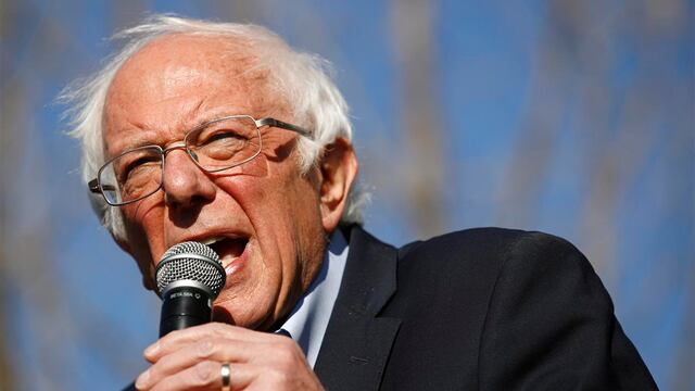 Bernie Sanders en un acto de campaña en Las Vegas, Nevada.