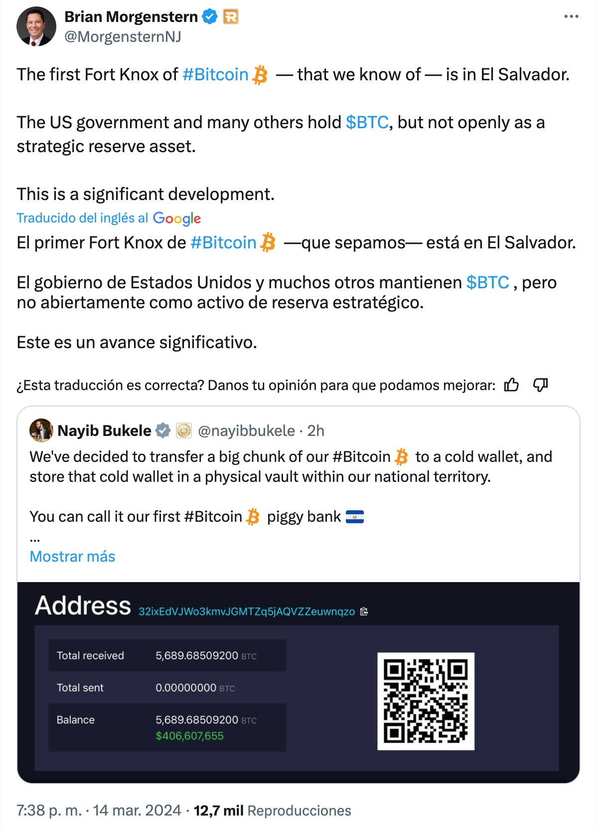 La curiosa decisión de Nayib Bukele sobre las Bitcoin de El Salvador es un avance significativo de acuerdo con Brian Morgenstern