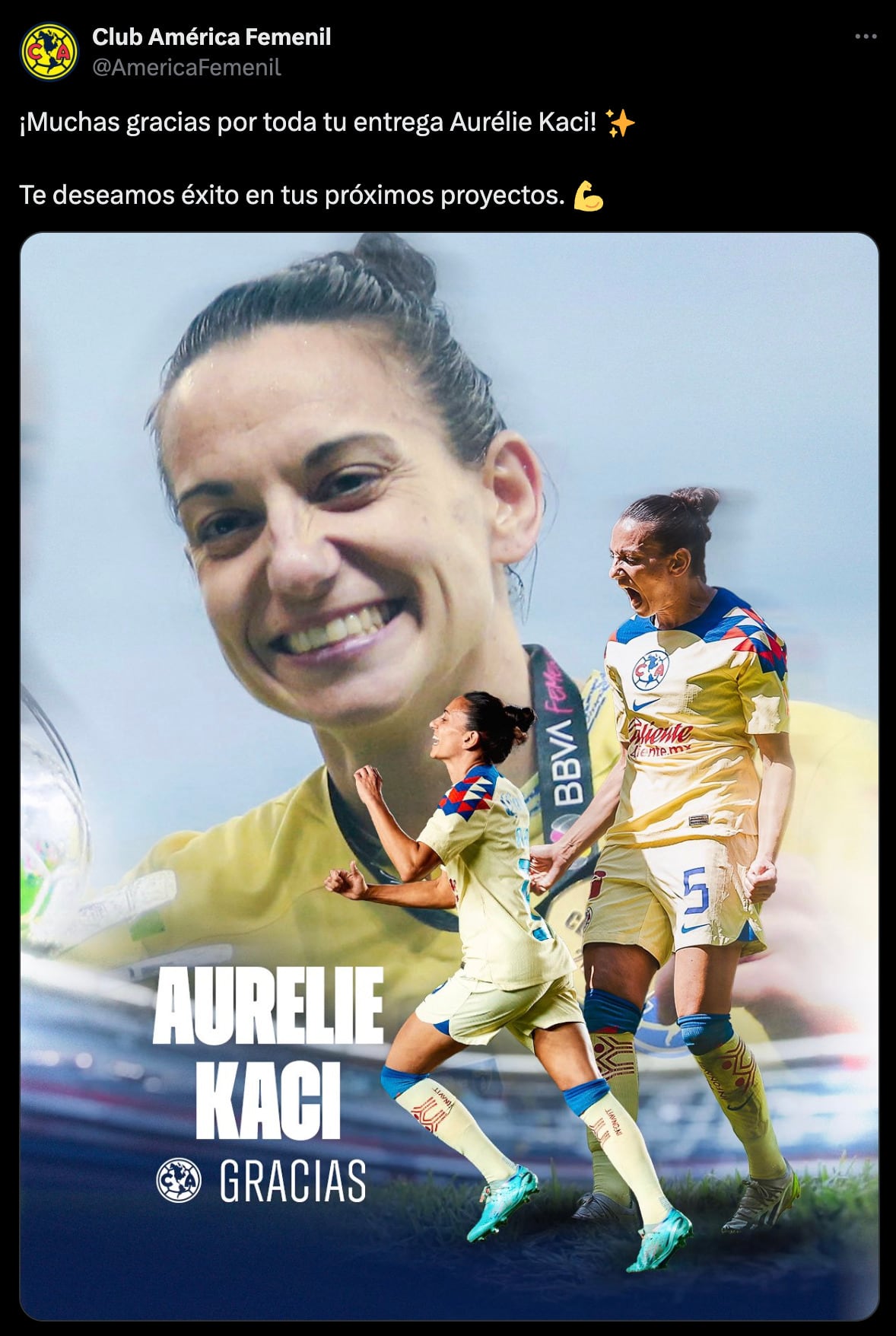 Tweet de América Femenil