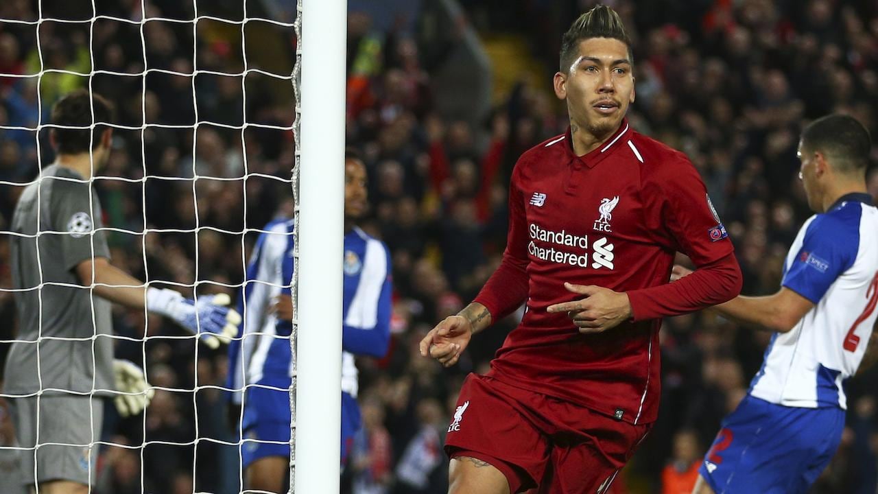 Firmino marcó el segundo gol para los Reds