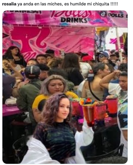 Meme de Rosalía en la CDMX.