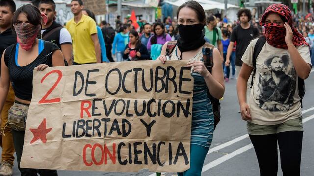 Marcha por 49 aniversario del 2 de octubre de 1968