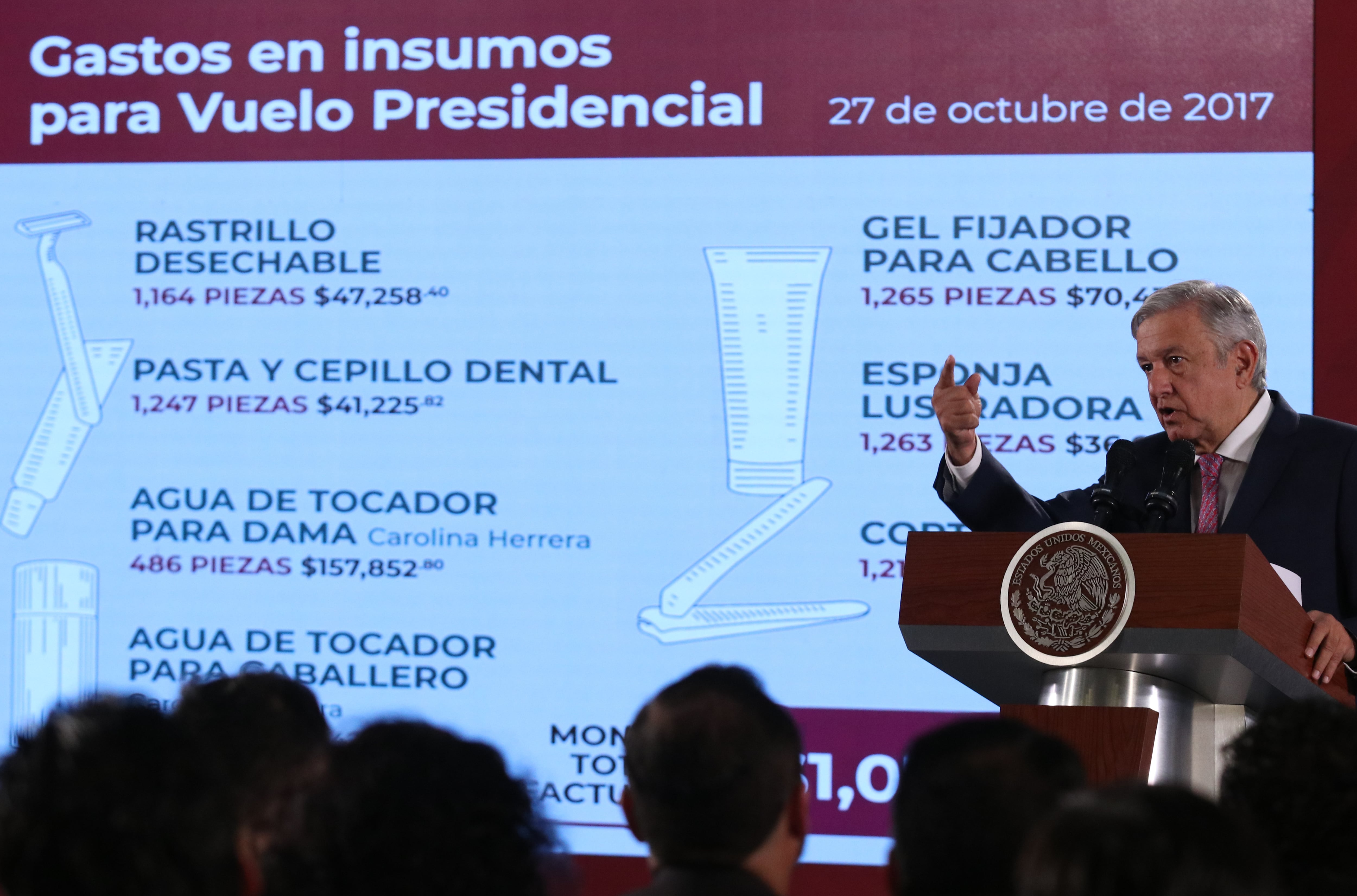 Andrés Manuel López Obrador en Palacio Nacional