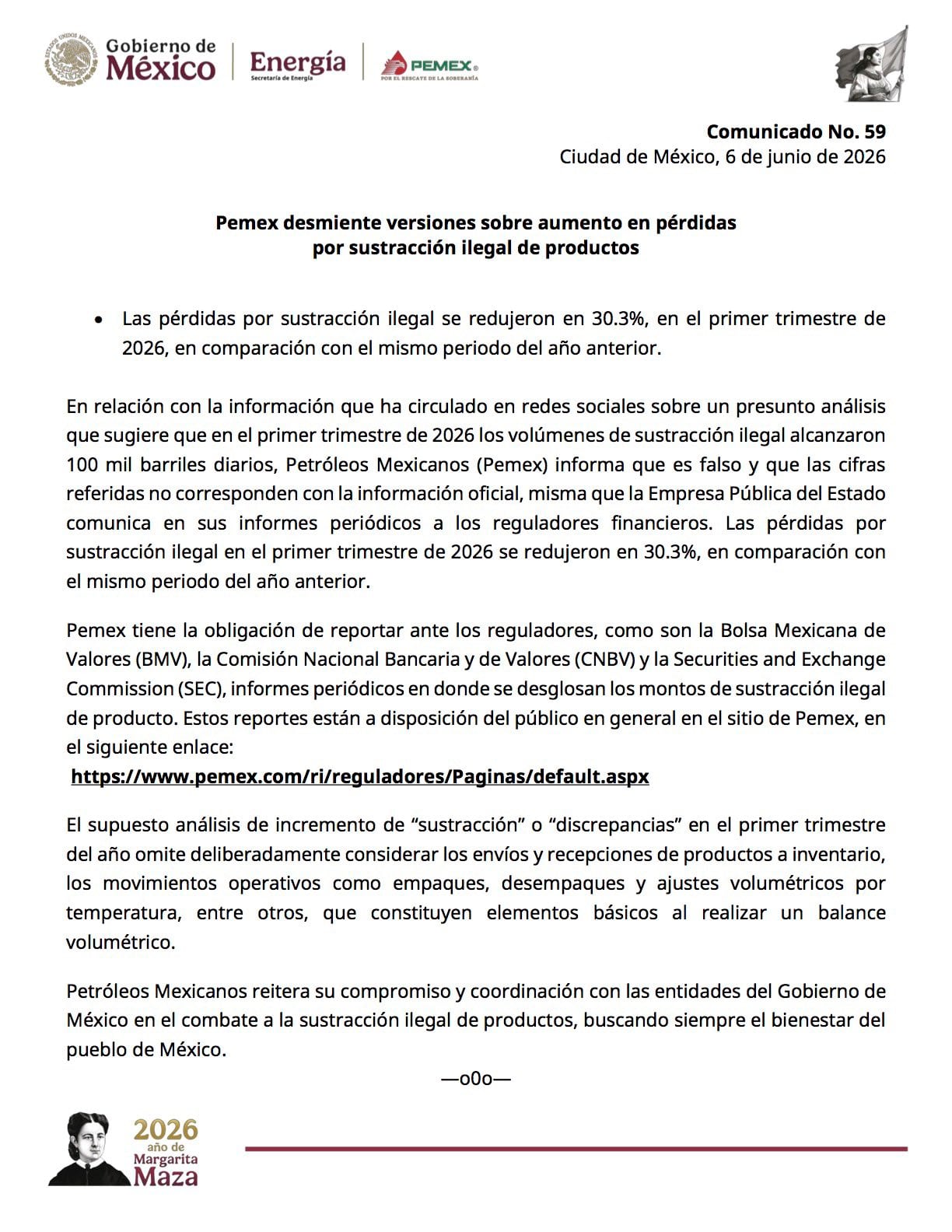 Pemex niega aumento de pérdidas por robo de hidrocarburos