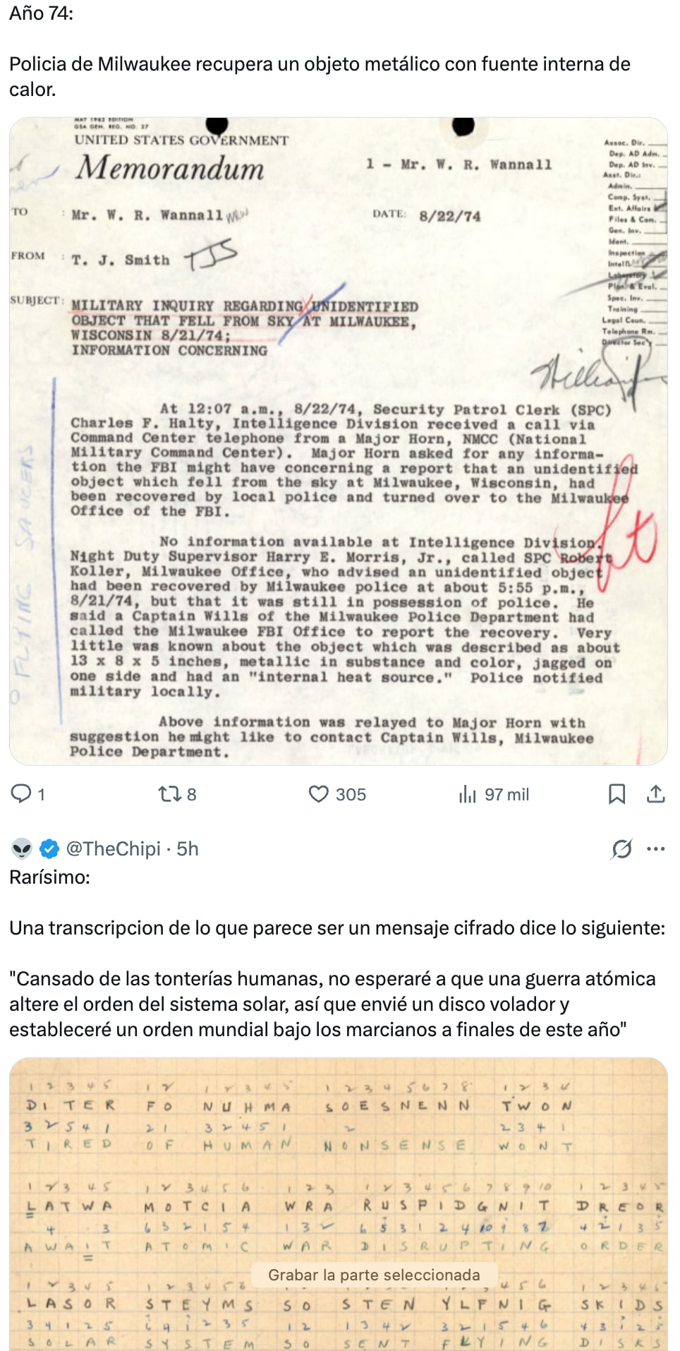 Desclasificación de archivos OVNIs de Estados Unidos