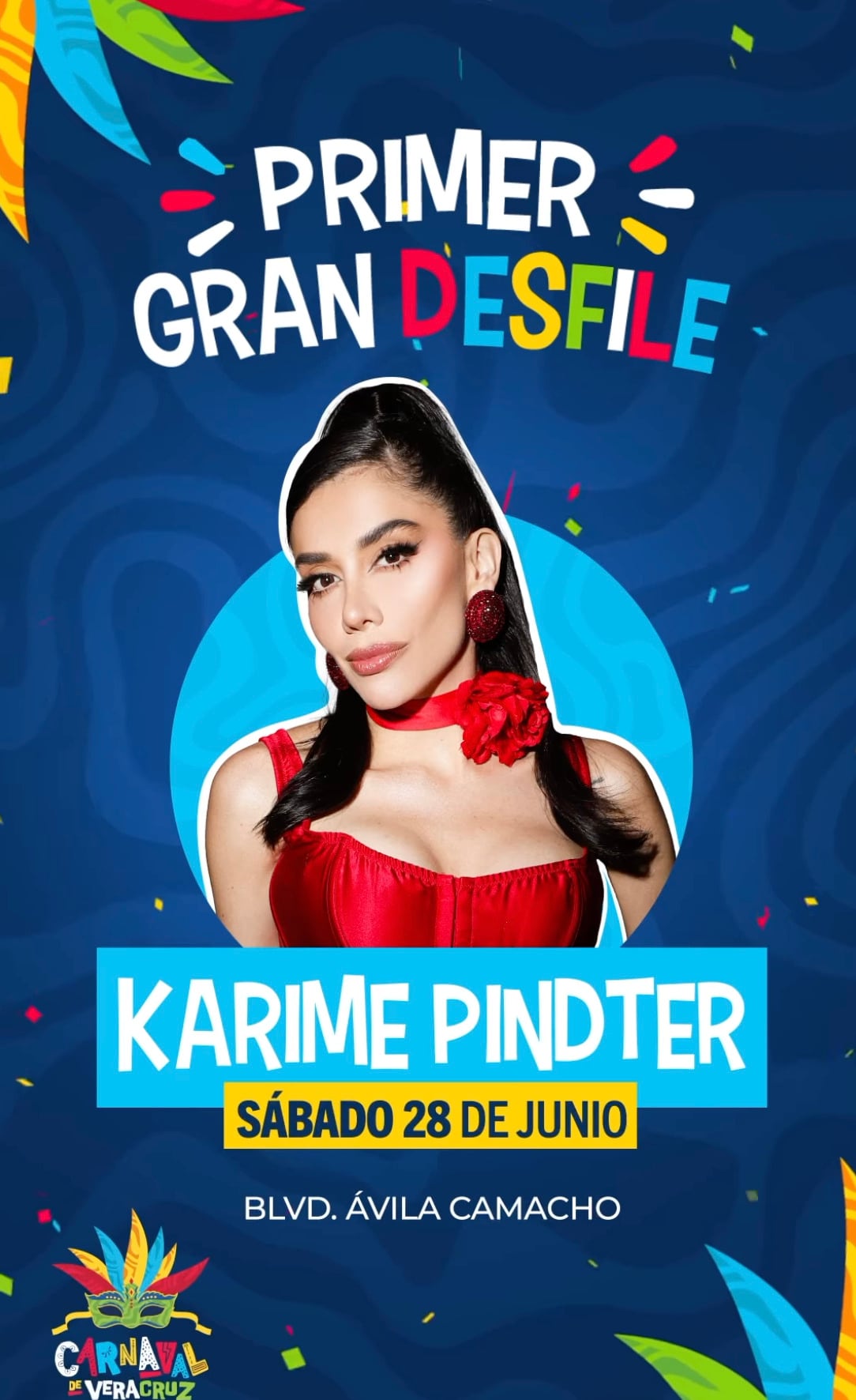 Karime Pindter es la primera invitada confirmada para el Carnaval de Vearcruz 2025