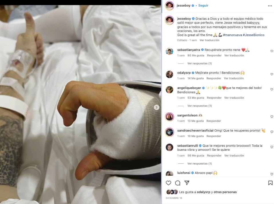 Jesse Huerta informa sobre su accidente