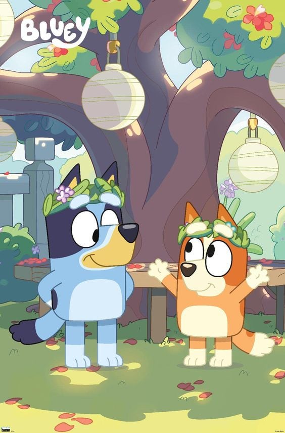 Dibujos de la primavera para niños de Bluey