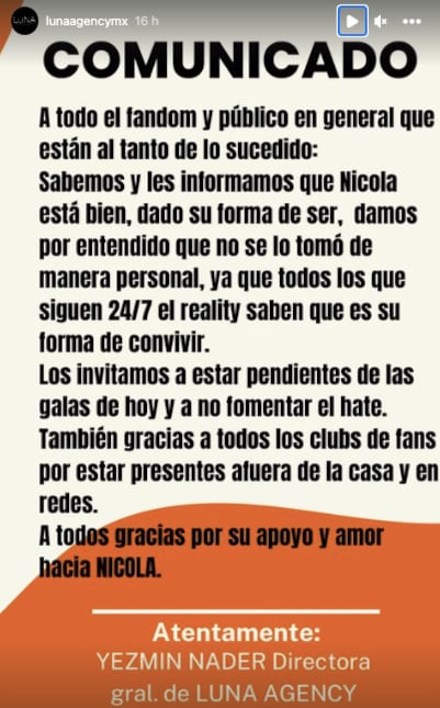 Mánager de Nicola Porcella se pronuncia ante agresión sexual