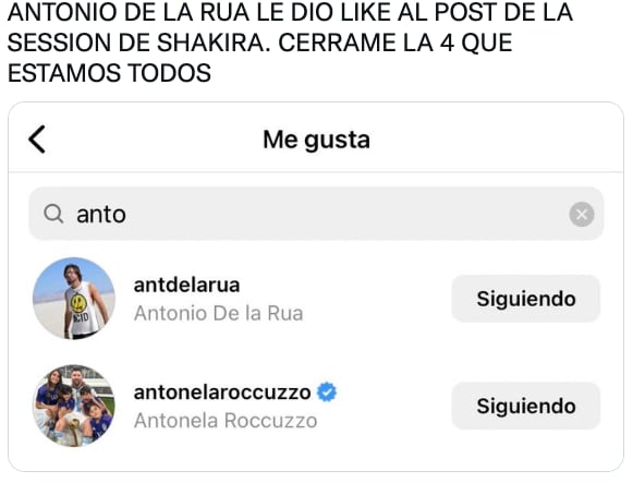 Antonio de la Rua reacciona a la tiradera de Shakira y BZRP contra Gerard Piqué