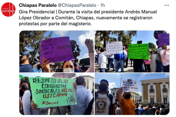Protesta de CNTE en Comitán