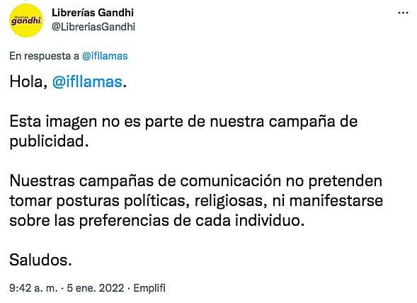 Respuesta de Librerías Gandhi