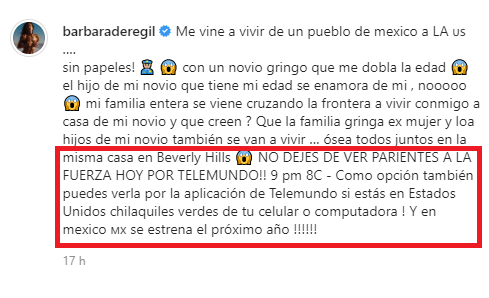 Bárbara de Regil habla de su protagónico.