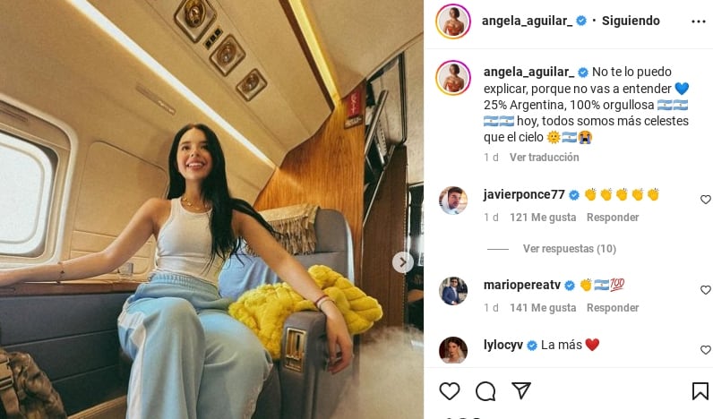 Ángela Aguilar dice que es 25% argentina