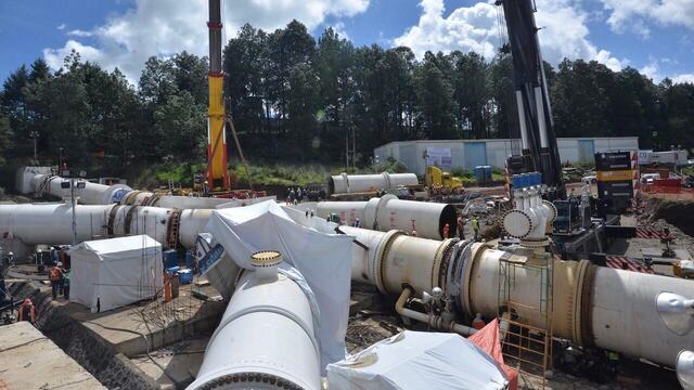 Trabajos de reparación del sistema Cutzamala en noviembre de 2018.