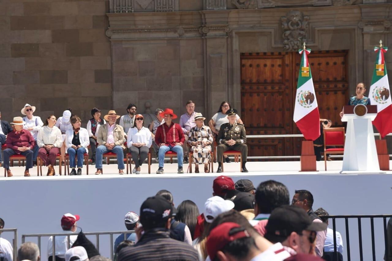 Delfina Gómez, gobernadora del Estado de México, reconoce acciones de Claudia Sheinbaum.