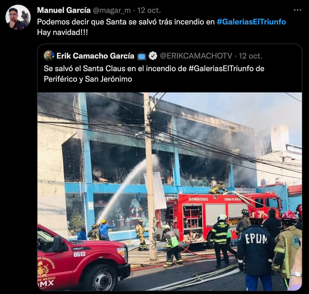 Santa Claus de Galerías El Triunfo