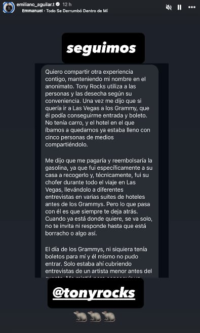 Emiliano Aguilar inicia cacería contra Tony Rocks