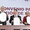 Julio Menchaca y Adán Augusto López firman convenio para construir la paz en Hidalgo