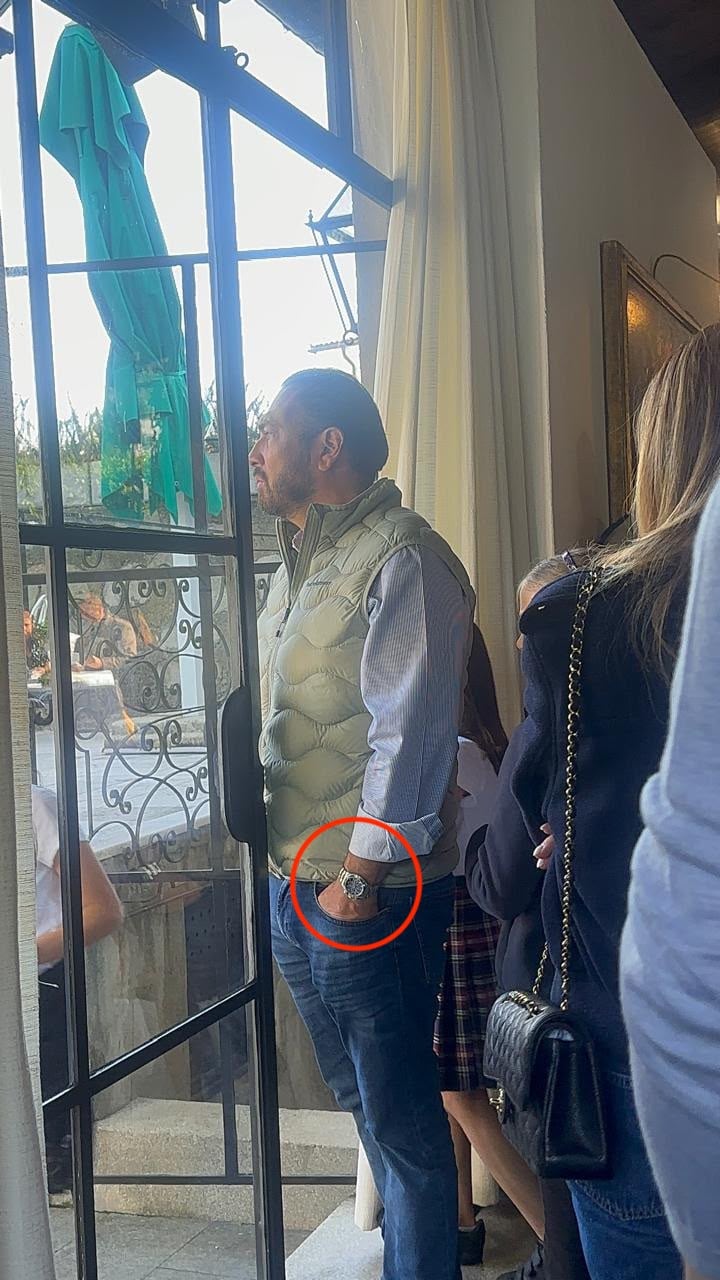 Amílcar Olán reaparece en Suiza usando un Rolex de lujo
