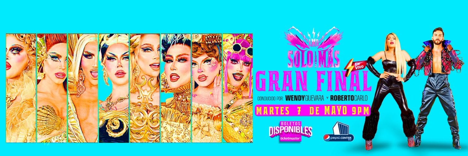 Wendy Guevara con Roberto Carlo conductores de la final de Solo La Más.