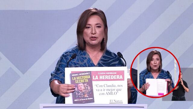 Xóchitl Gálvez sacó material provibido en tercer debate presidencial