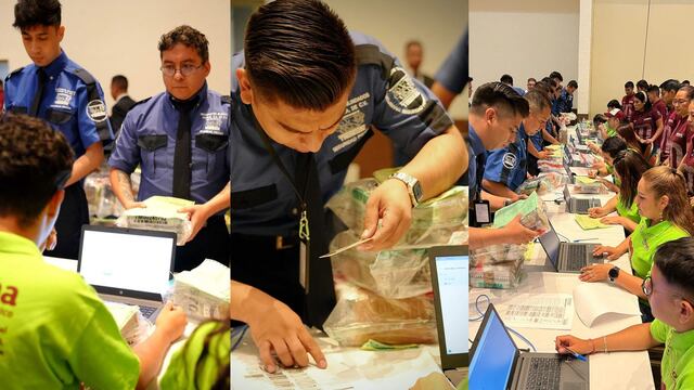 Apertura y conteo de los paquetes de la encuesta de Morena