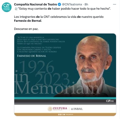 Muere Farnesio de Bernal