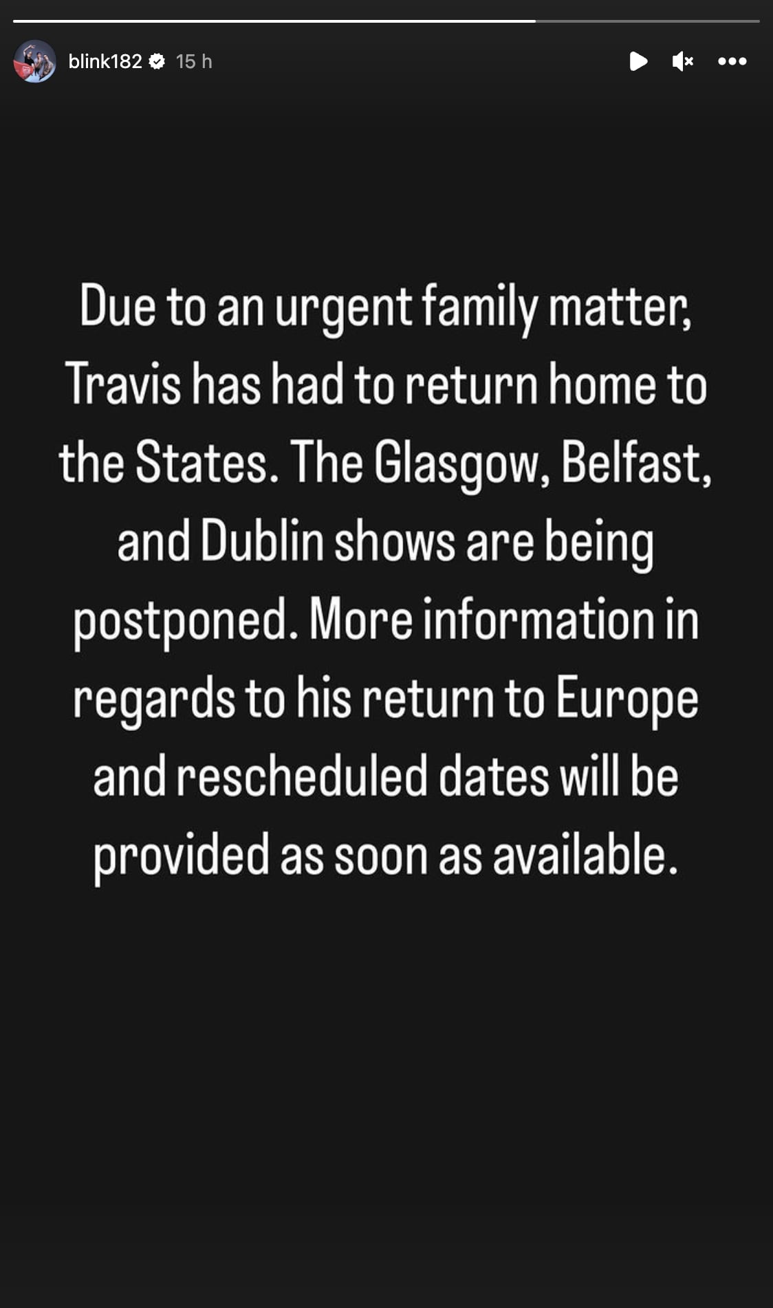 Comunicado Blink 182 Travis Barker
