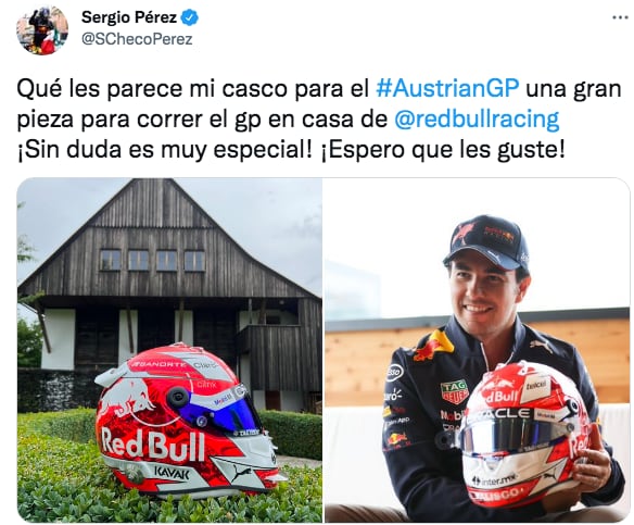 El nuevo casco de Checo Pérez