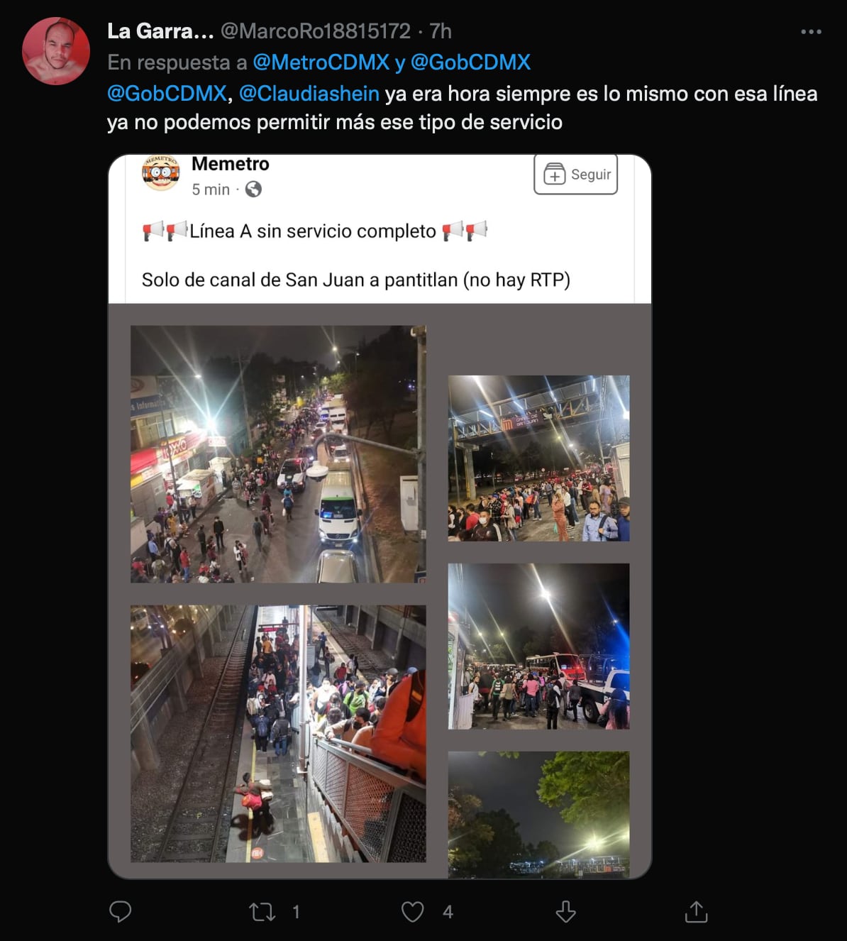 Usuarios se quejan de la Línea A del Metro