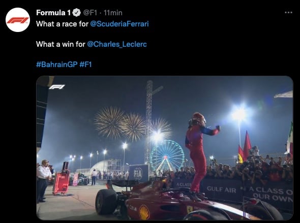 Ferrari triunfó en el Gran Premio de Baréin