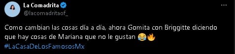 Cambio de actitud en Gomita tras filtración en La Casa de los Famosos México 2024.