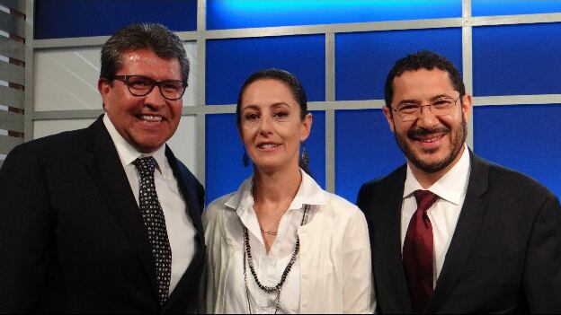 Ricardo Monreal, Claudia Sheinbaum y Martí Batres