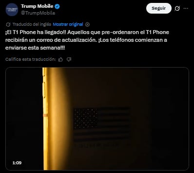 Trump Mobile lanza T1 Phone, su primer smartphone.