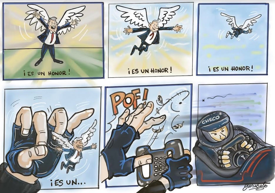 Ilustración de Garabato para Plácido Garza