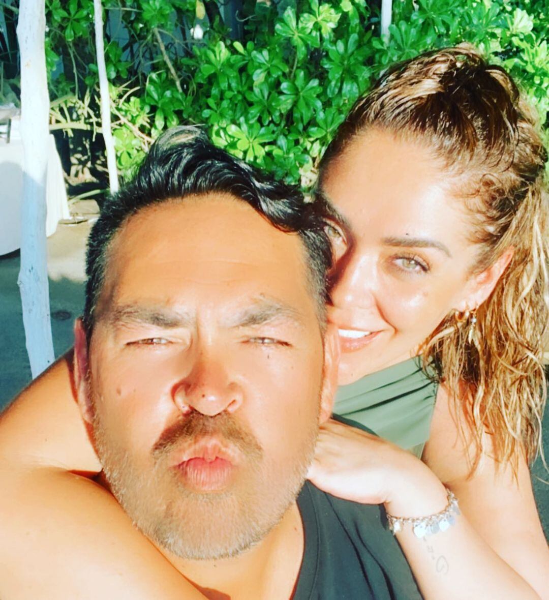 Marichelo Puente y su pareja Jorge D'Alessio.