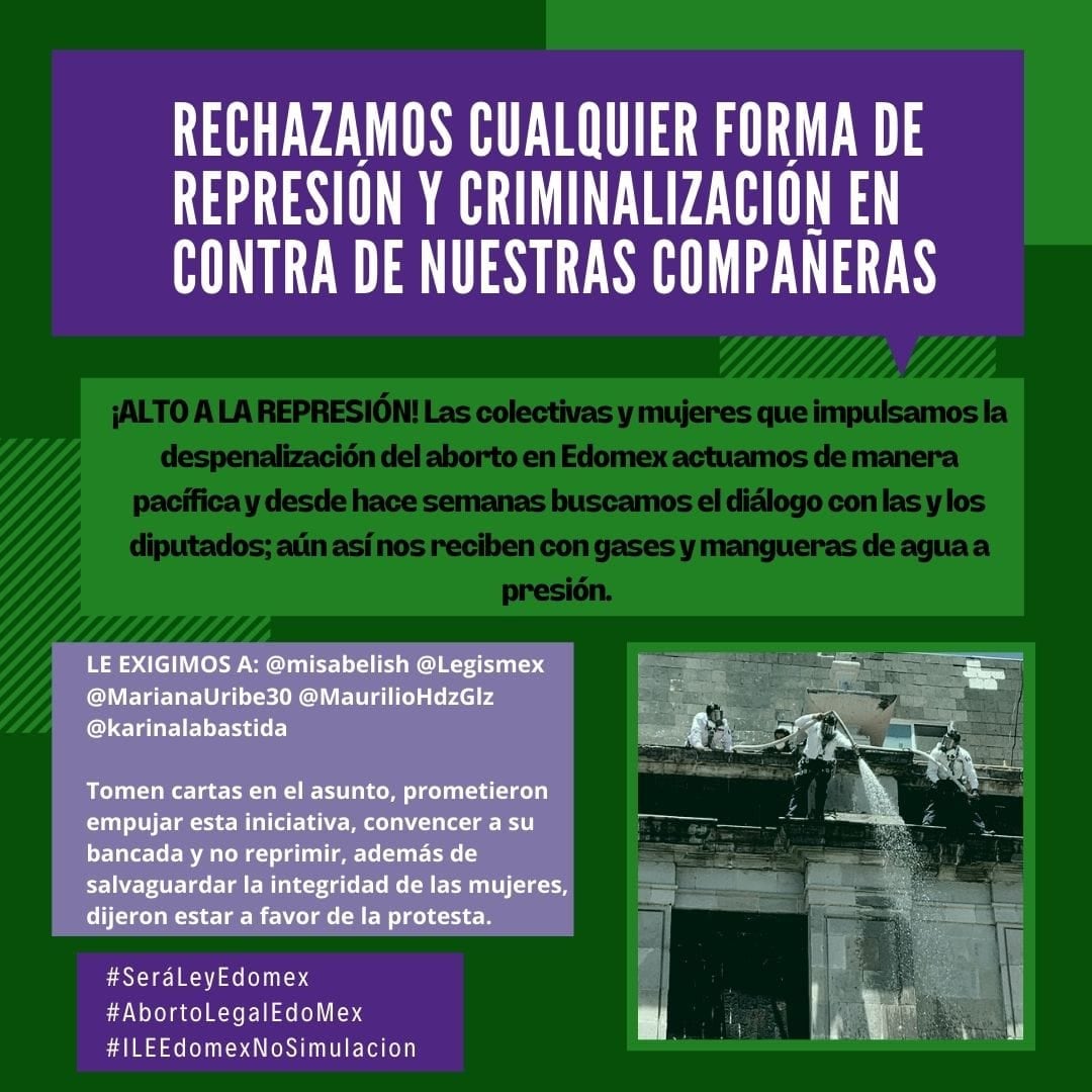 Colectivas denuncian represión