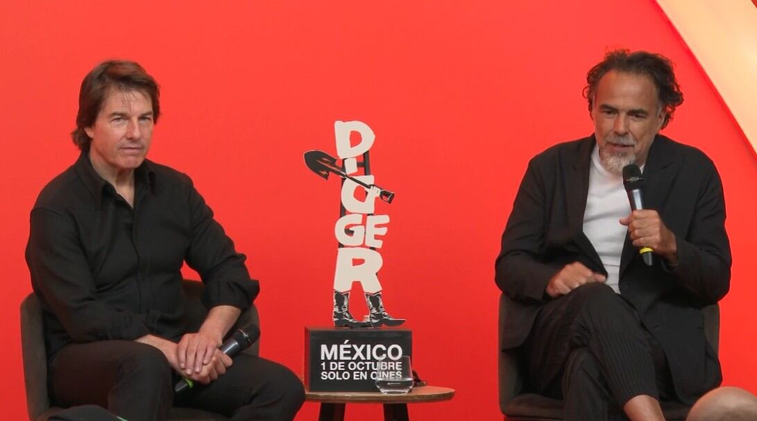 Alejandro González Iñárritu y Tom Cruise en conferencia de Digger