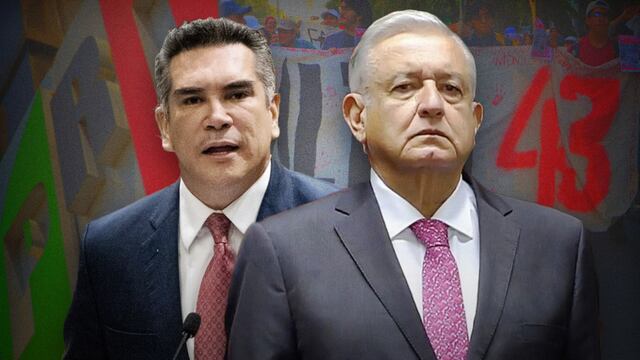 Alejandro Moreno, presidente nacional del PRI, y AMLO