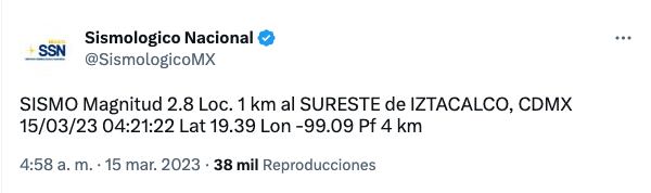 Dos micro sismos despertaron a habitantes de Iztacalco en la CDMX