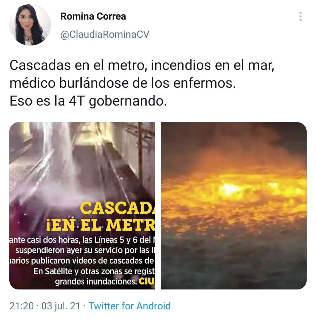"Incendios en el mar"