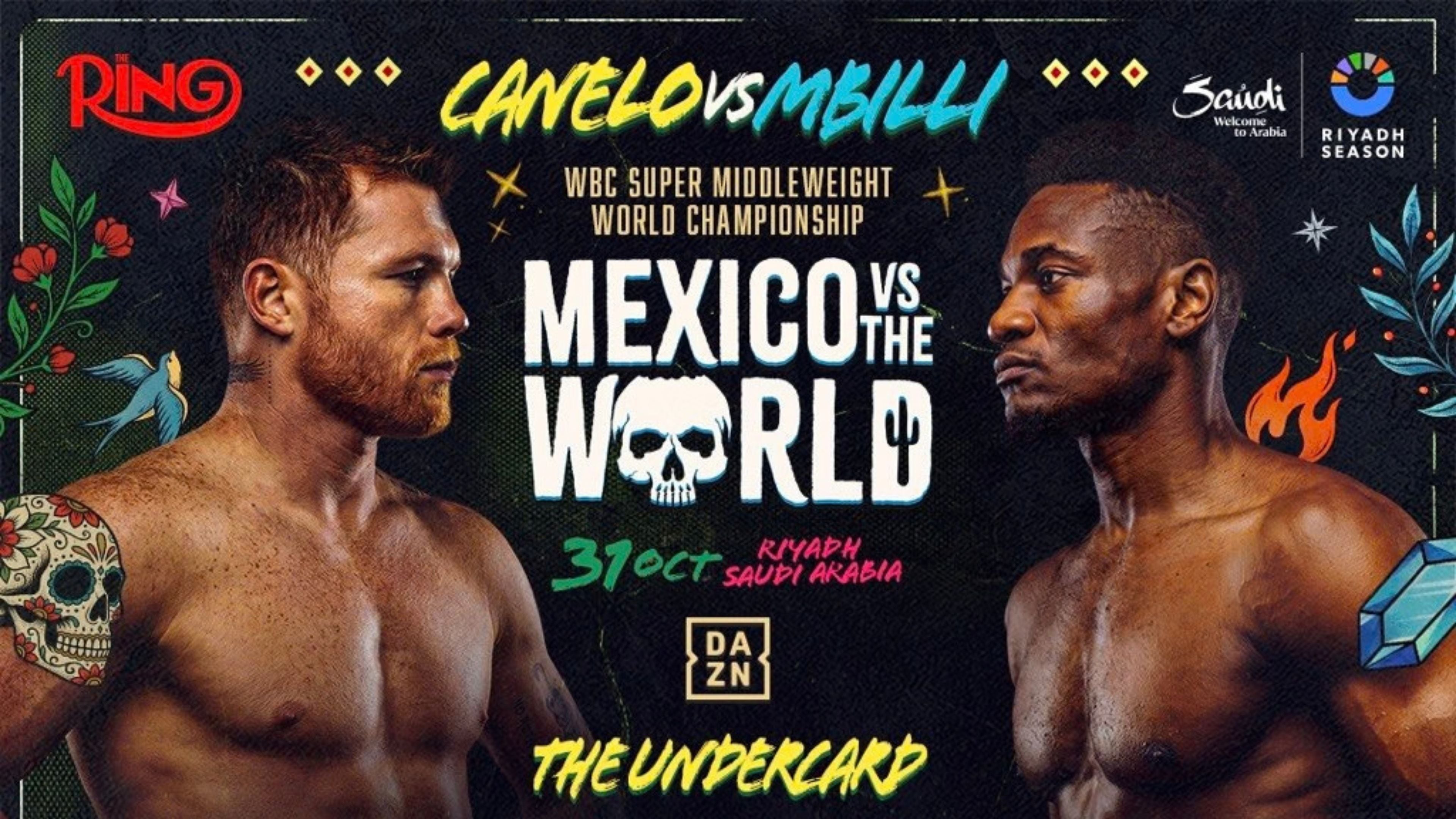 Canelo vs Mbilli: Revelan la cartelera completa de “México vs el Mundo”